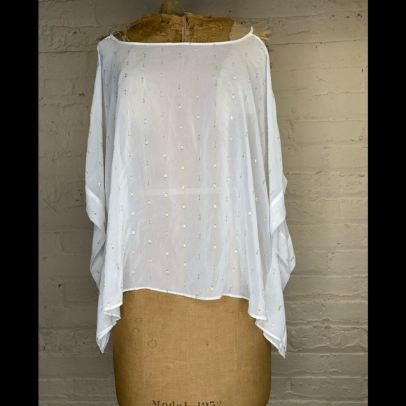 Sheer Cream - white / Gold top - Picture 1 of 5